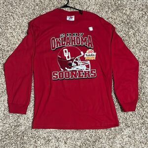 🔥🏈 OU OKLAHOMA SOONERS “NEW” 2007 Fiesta Bowl Long Sleeve - Not Vintage or AOP